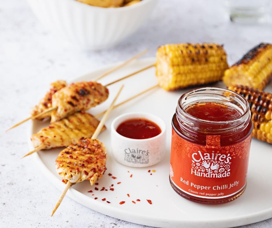 Claire Handmade Red Pepper Chilli Jelly with corn and chicken